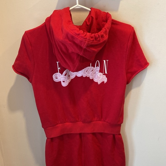 Miss Sixty Milano Red Hoodie Dress short sleeves - Picture 6 of 10